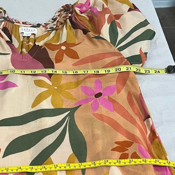Velvet By Graham & Spencer Carol Floral Midi-Dress In Oasis Multi Size Medium - Picture 2 of 15